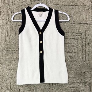 Black and White Buttoned Camisole
